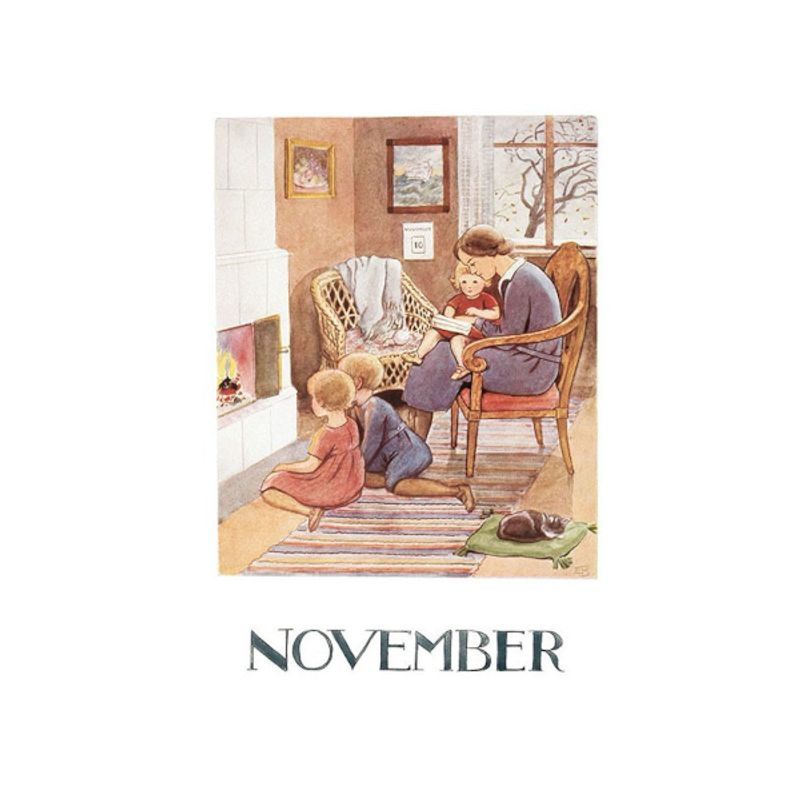Elsa Beskow postkort månedene