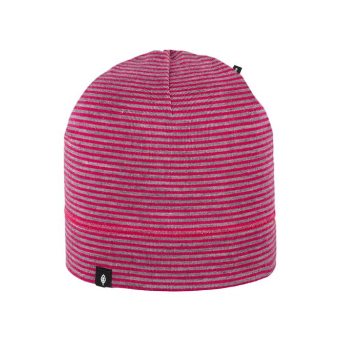 Hovedbilde Pure Pure tynn topplue ull/silke striper rosa