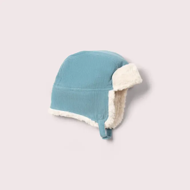 Hovedbilde Little Green Radicals vinterlue blå kord/teddy - ...