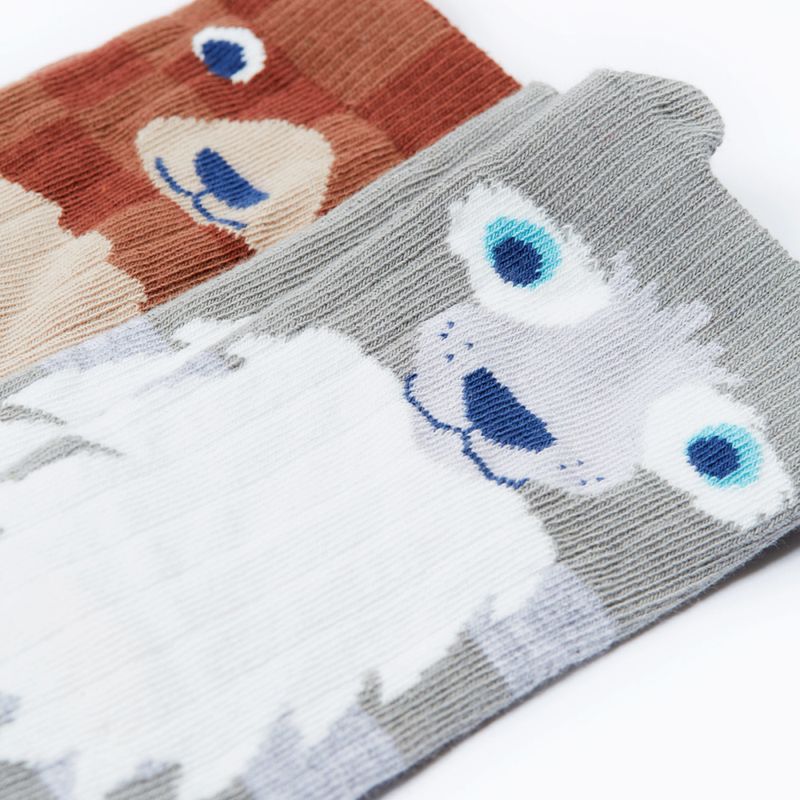 Frugi 2-pk. sokker barn ulv/bjørn