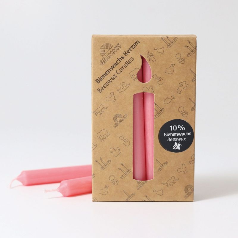 Grimm's 12 stk. lys 10 % bivoks rosa