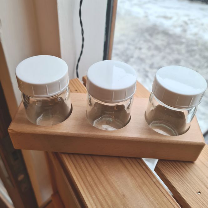 Hovedbilde Klassesett 25 x glass og treholdere til maling