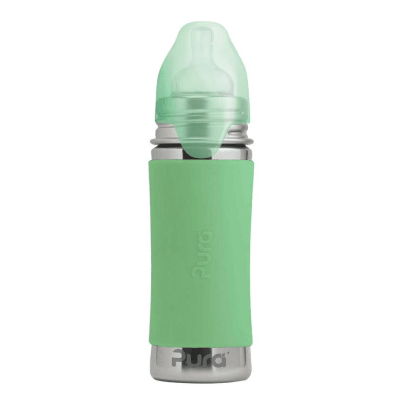 Pura Kiki® tåteflaske stål 325 ml Moss