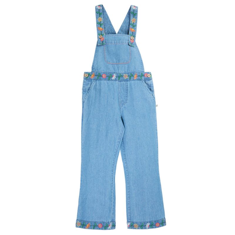 Frugi selebukse denim med blomsterbånd - 5-9 år