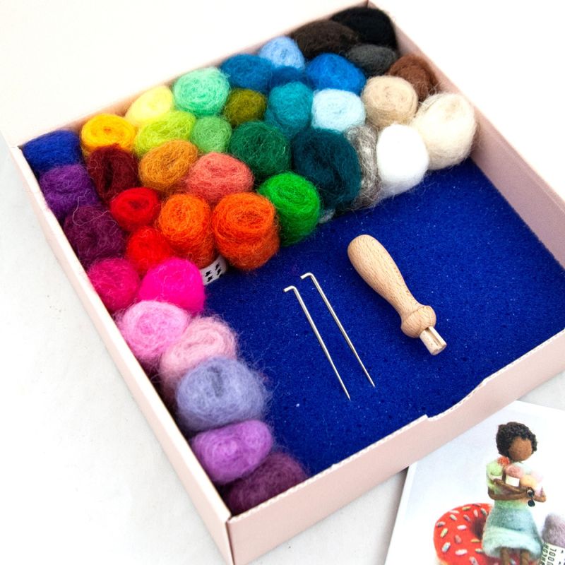 Startpakke nålefilting BhedaWool Candy Kit
