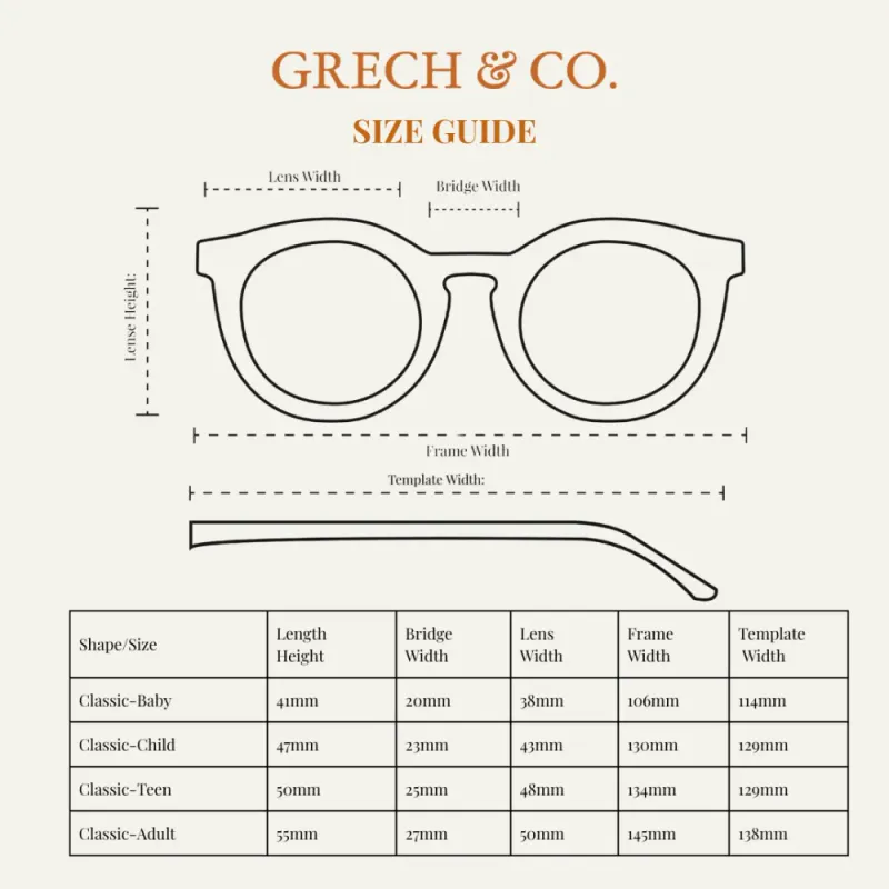 Grech & Co. solbriller 9-14 år - velg farge