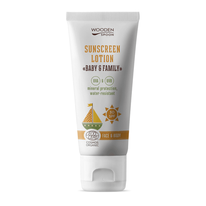 Hovedbilde Wooden Spoon SPF 30 økologisk solkrem barn 100 ml