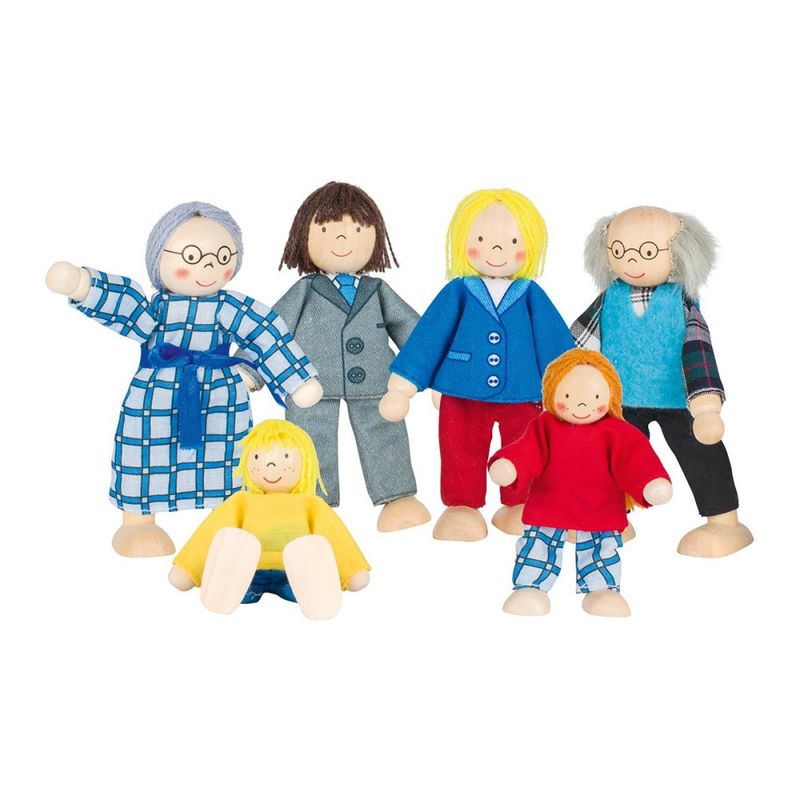 Goki dukkehusfamilie byfamilie med besteforeldre