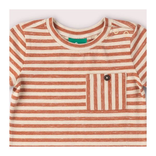 Little Green Radicals t-skjorte striper rustr&oslash;d