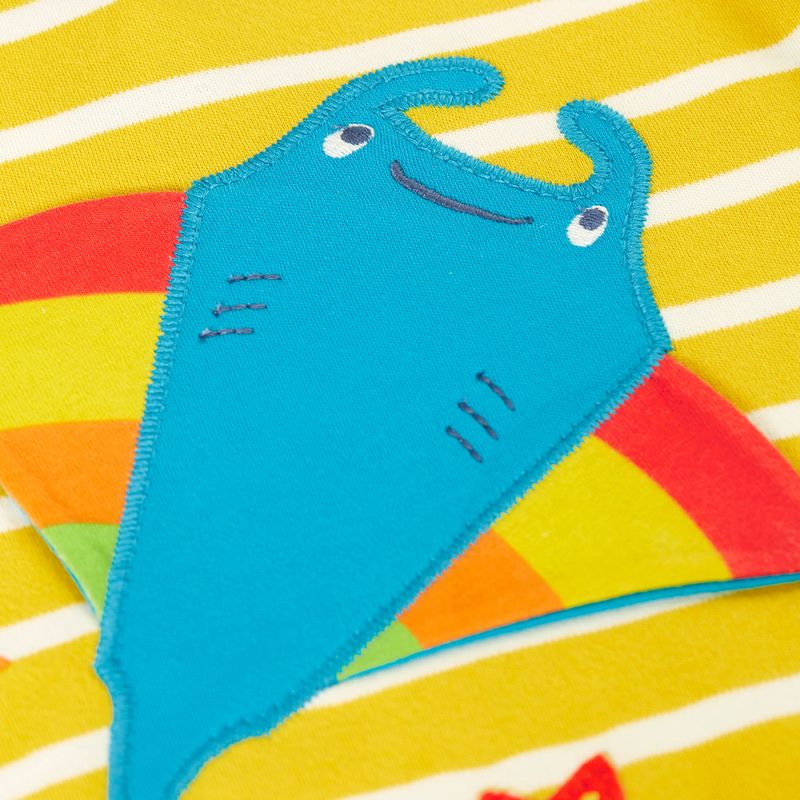 Frugi t-skjorte skate gule striper - str. 1-8 år