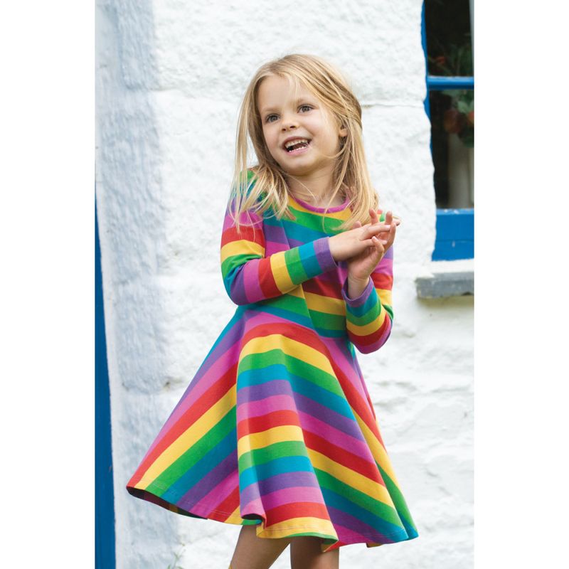Frugi kjole Sofia Skater Dress foxglove