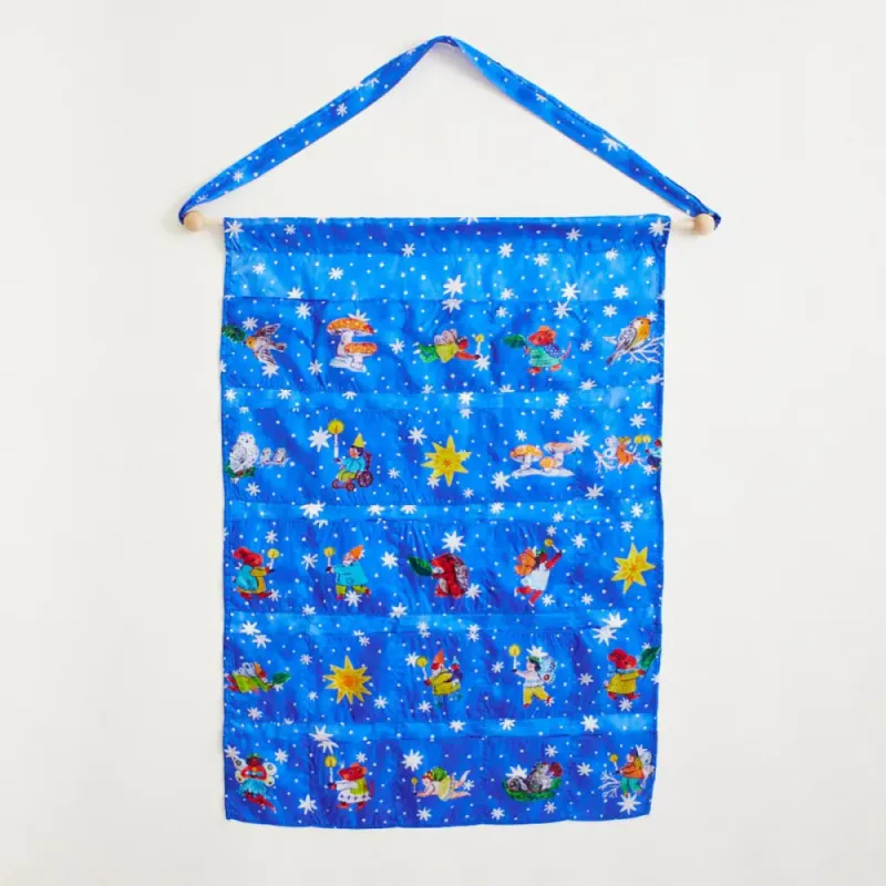 Sarah's Silks adventskalender i silke blå