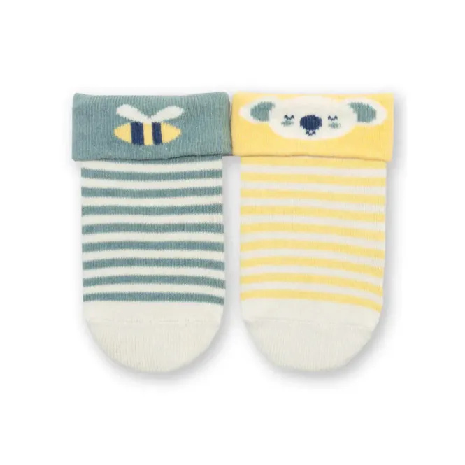 Hovedbilde Kite babysokker 2-pk. bie/koala