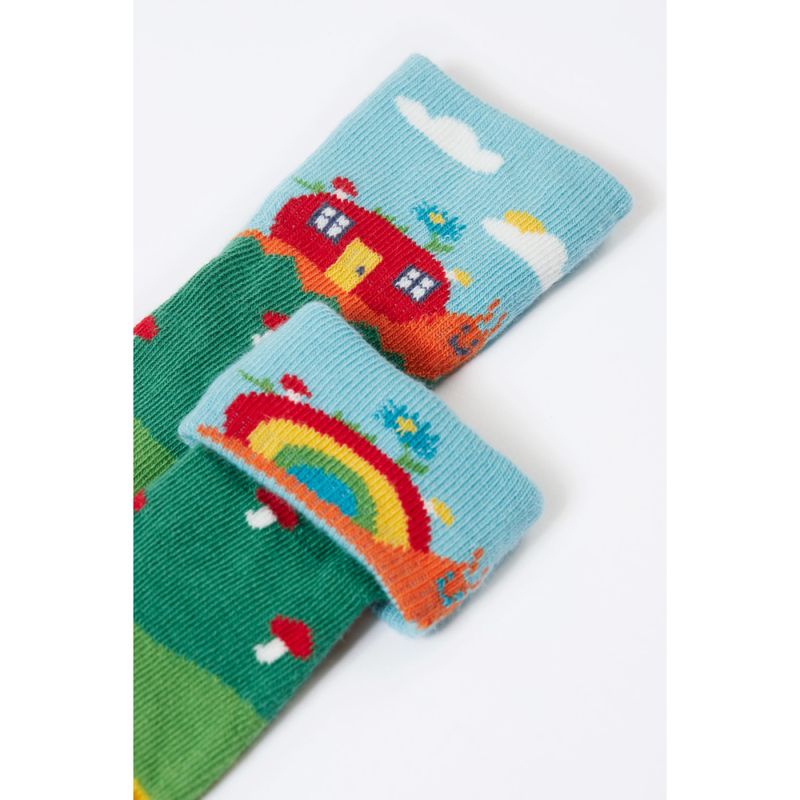 Frugi 2-pk. sokker småbarn rev/snegle